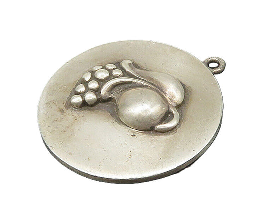 VIKING CRAFT 925 Sterling Silver  Vintage Antique Floral Pendant  PT16640