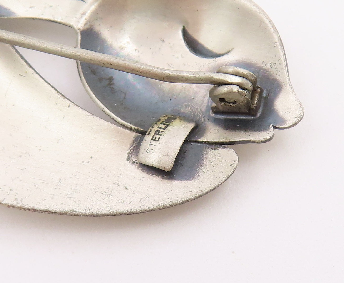 925 Sterling Silver Vintage Brooch Pin Modernist Abstract Rabbit Figure  BP12663