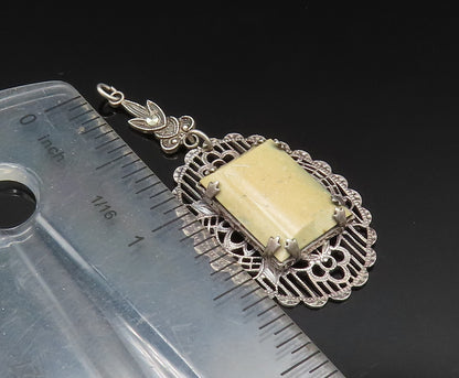 925 Sterling Silver  Vintage Unique Infinite Floral Web Pendant  PT20721
