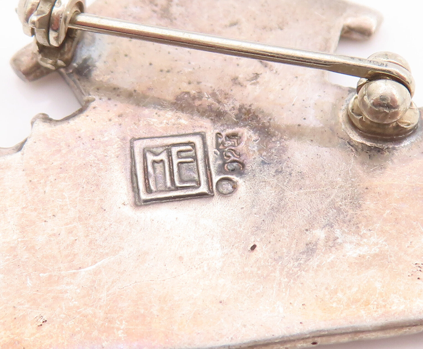 925 Sterling Silver Vintage Brooch Pin MARY ENGELBREIT Solid Carved Home BP10677