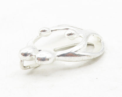 CAROLYN POLLACK 925 Silver  Vintage Shiny Modernist Family Pendant  PT9595