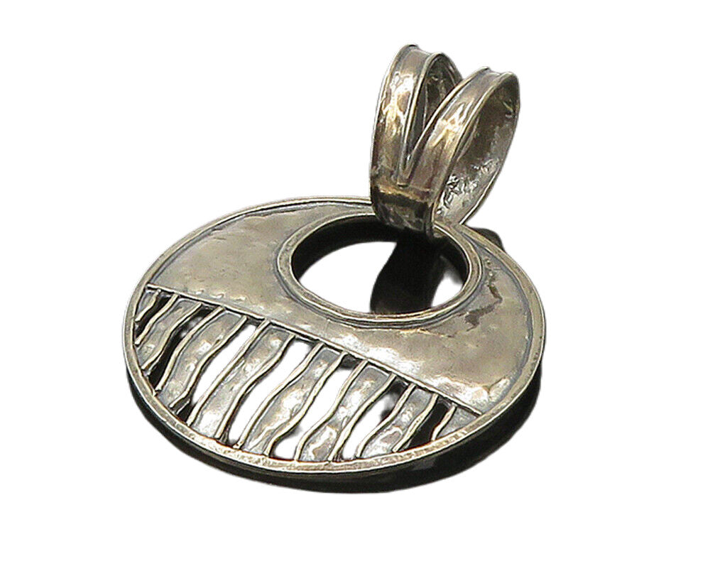 SILPADA 925 Sterling Silver  Vintage Shiny Hammered Round Drop Pendant  PT8122