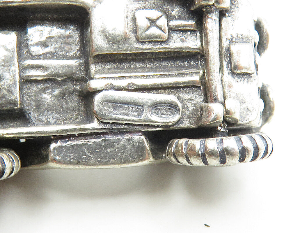 925 Sterling Silver  Vintage Shiny Old Fashioned Jeep Table Trinket  TR2584