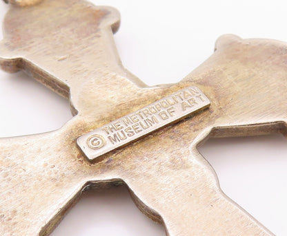 925 Sterling Silver Vintage Pendant MMA Byzantine Cross 6th Century  PT23992