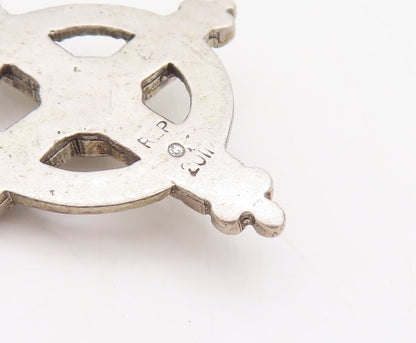 925 Sterling Silver Vintage Pendant Antique Trible Design Cutout  PT23678