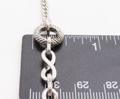 925 Sterling Silver Pink Cubic Zirconia Clover Charmed Chain Necklace NE1136