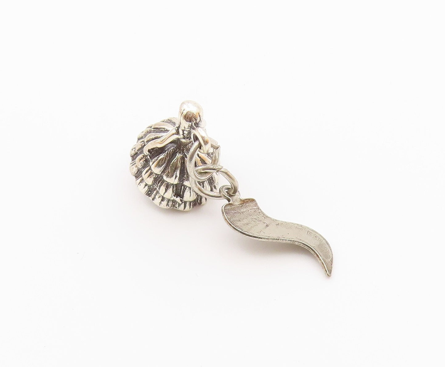925 Sterling Silver Vintage Woman In Dress Williamsburg Pendant PT17908