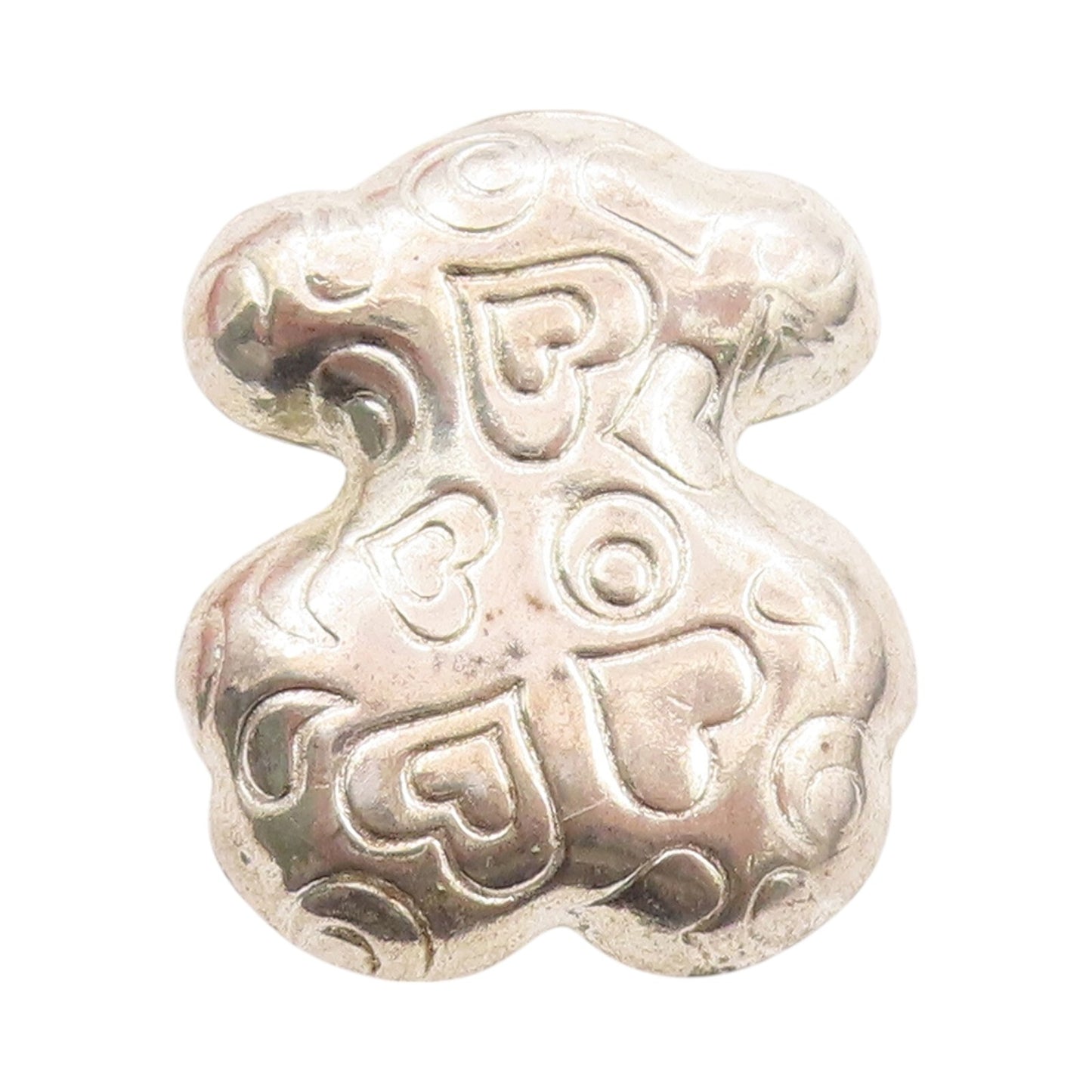 925 Sterling Silver Vintage Ring Amorphas Etched Design  SZ 7  RG32096