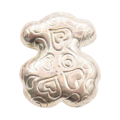 925 Sterling Silver Vintage Ring Amorphas Etched Design  SZ 7  RG32096
