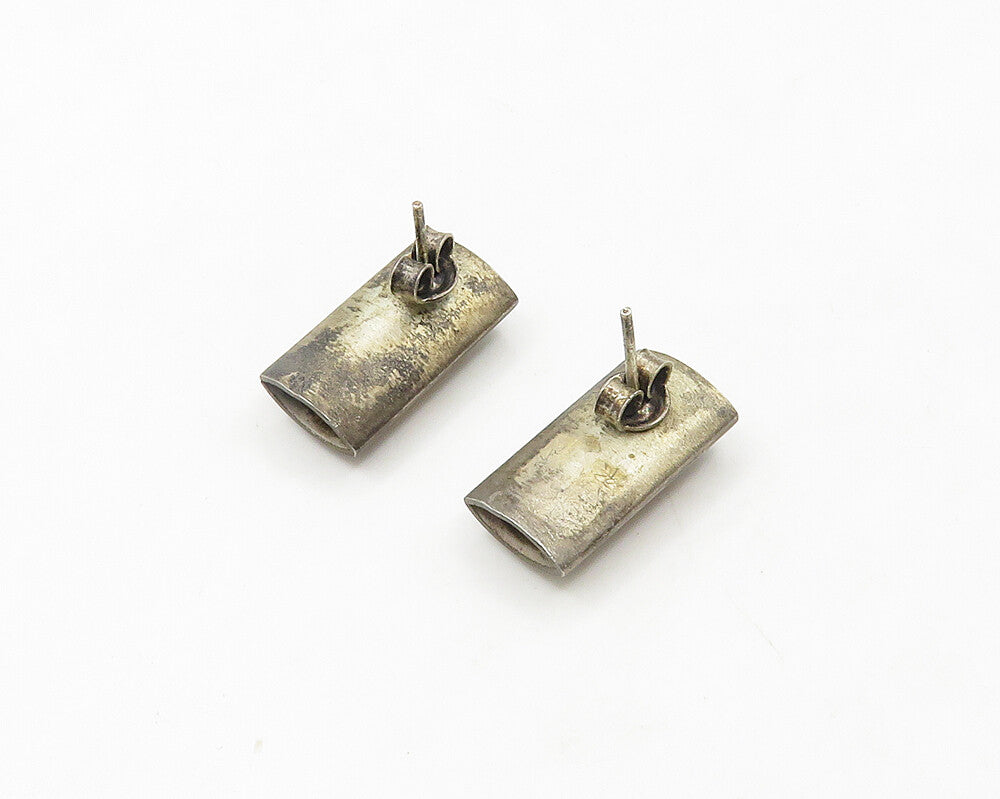 POLAND 925 Sterling Silver  Vintage Amber Dark Tone Drop Earrings  EG9623