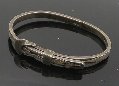 MEXICO 925 Sterling Silver  Vintage Watch Strap Motif Bangle Bracelet  BT7046
