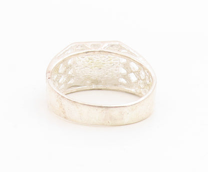 925 Sterling Silver Vintage Ring Etched Initial Y Monogram Band  Sz 11  RG34904
