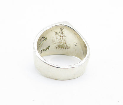 MEXICO 925 Sterling Silver  Vintage Shiny Pointed Dome Band Ring Sz 9  RG6388
