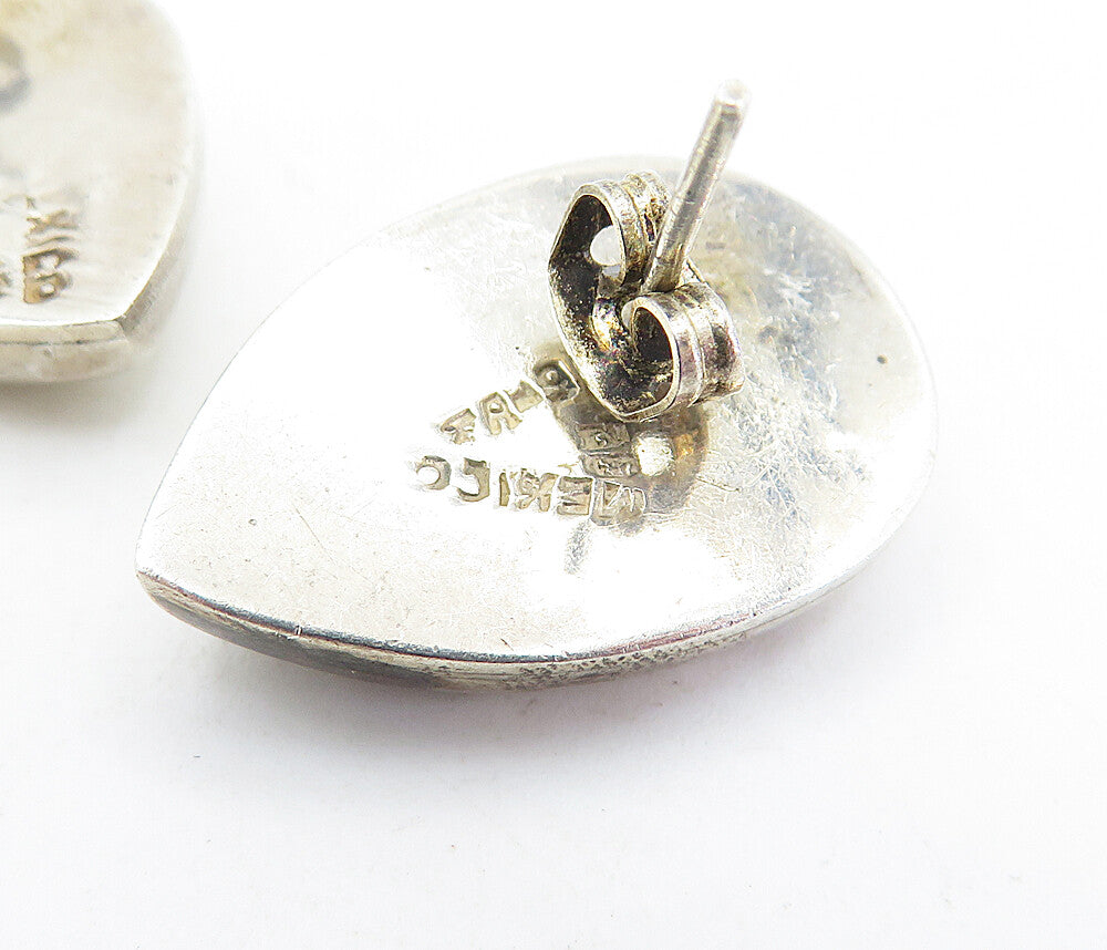 MEXICO 925 Sterling Silver  Vintage Hollow Leaf Design Drop Earrings  EG2880