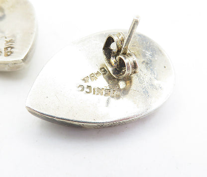 MEXICO 925 Sterling Silver  Vintage Hollow Leaf Design Drop Earrings  EG2880