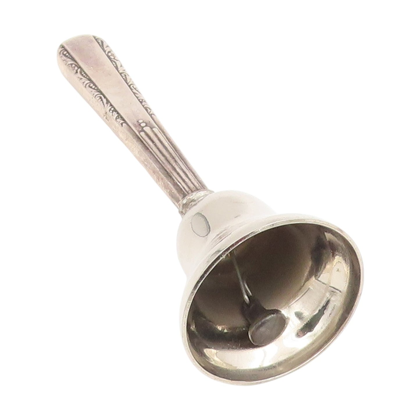 925 Sterling Silver Vintage Dinner Bell Elegant Intricate Detail JINGLES  TR4200