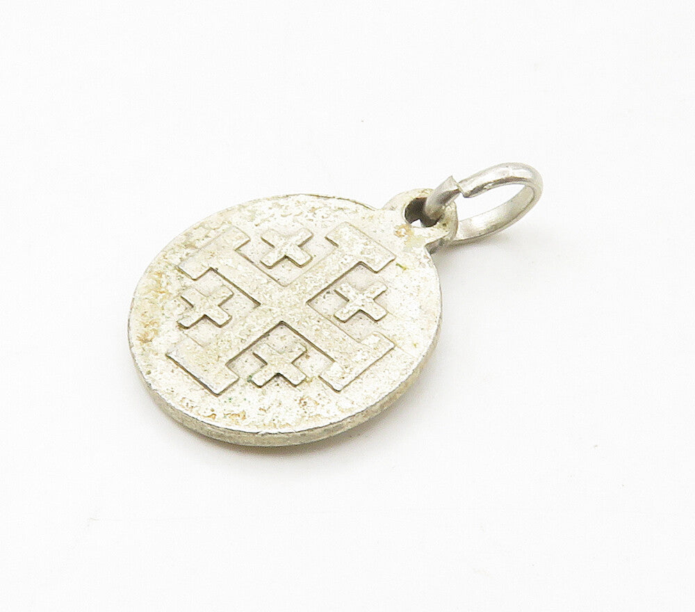 925 Sterling Silver  Vintage Antique Petite Religious Figure Pendant  PT13217