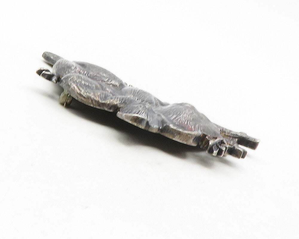 925 Sterling Silver  Vintage Oxidized Koala Bear In Tree Brooch Pin  BP4581
