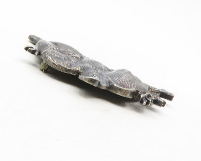 925 Sterling Silver  Vintage Oxidized Koala Bear In Tree Brooch Pin  BP4581
