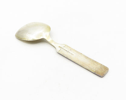 THEODOR OLSENS 925 Sterling Silver  Vintage Blue Enamel Serving Spoon  TR1762
