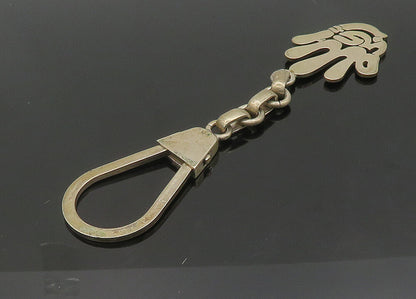 EUROPEAN 925 Sterling Silver  Vintage Shiny Smooth Hand Key Chain  TR2957