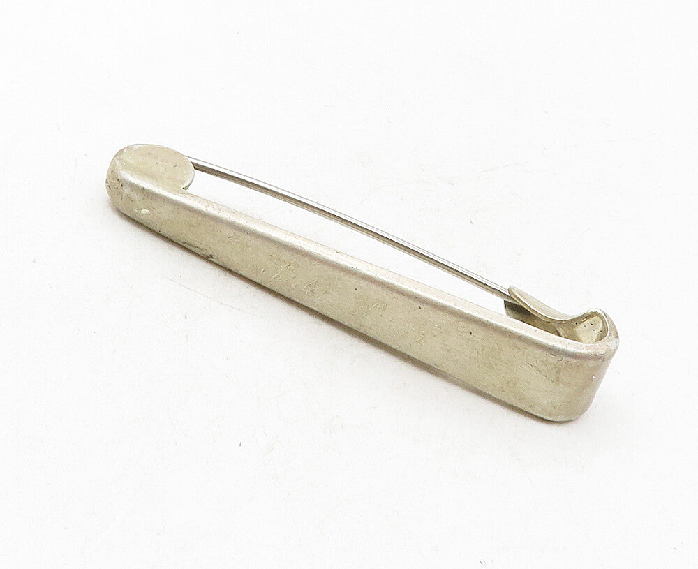 NAPIER 925 Sterling Silver  Vintage Etched Initials Matte Brooch Pin  BP3568