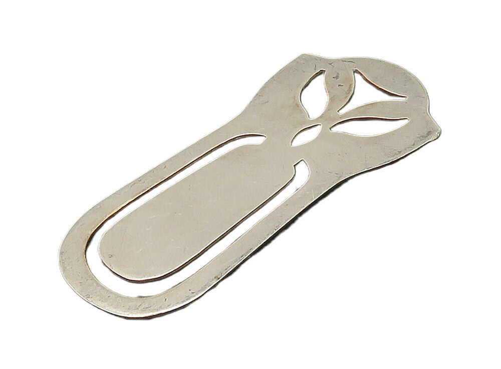 JAMES AVERY 925 Sterling Silver  Vintage Shiny Cutout Detail Book Mark  TR2147
