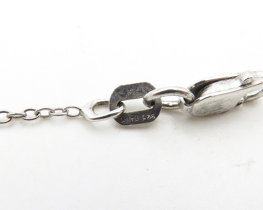 925 Sterling Silver  Faceted Amethyst & Topaz Thin Chain Necklace  NE3158