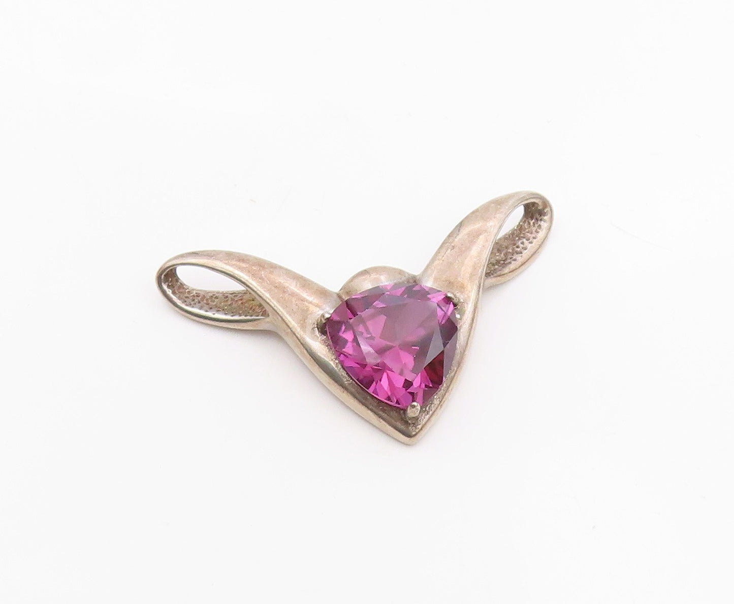 DAVID SIGAL 925 Silver  Vintage Unique Purple Garnet Wings Pendant  PT21521