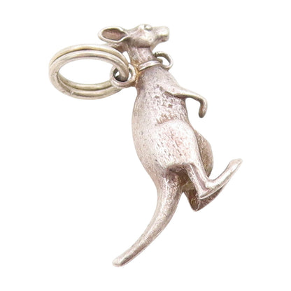 925 Sterling Silver Vintage Pendant Miniature Kangaroo With Baby Pouch  PT25378