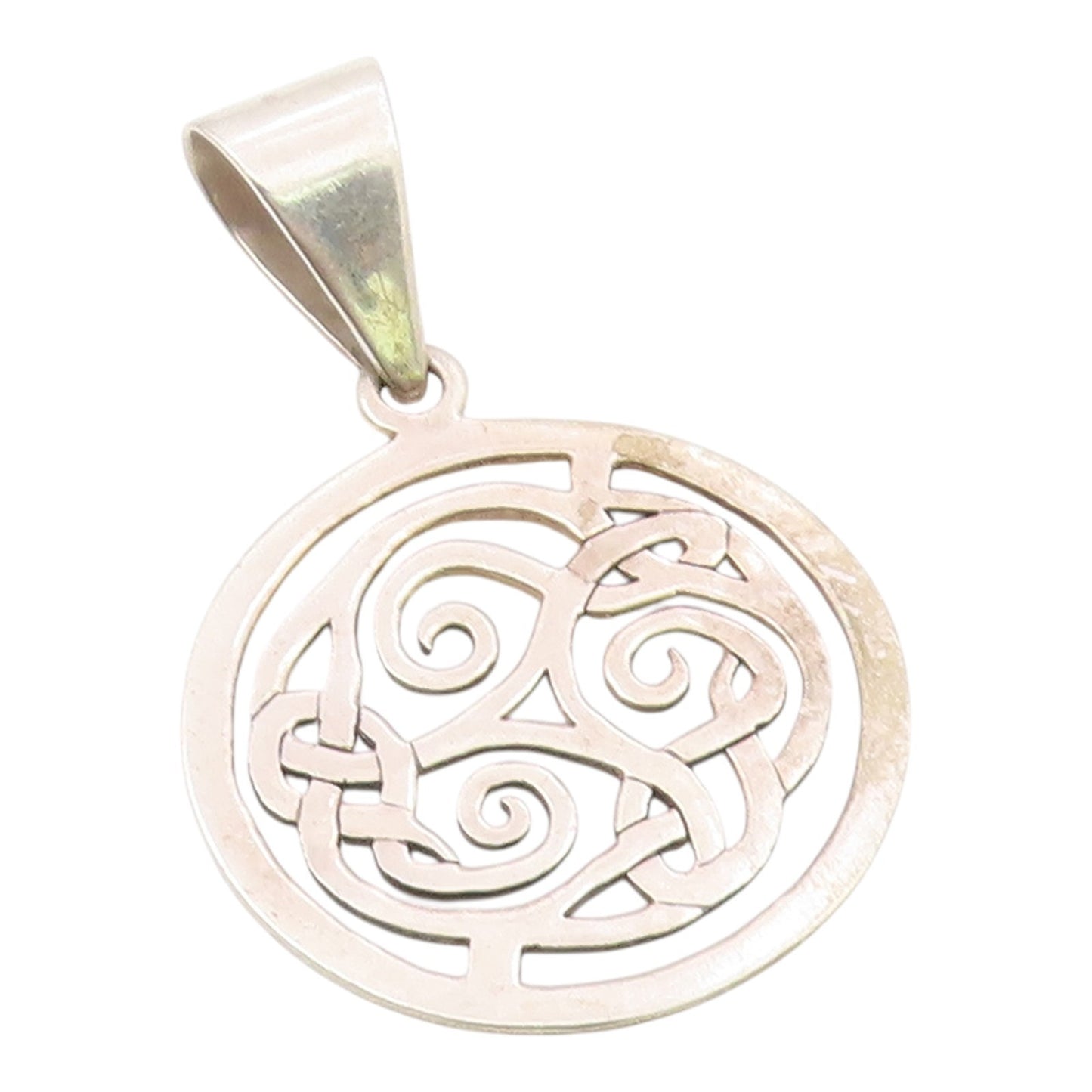 SILPADA 925 Sterling Silver  Vintage Shiny Celtic Knot Swirl Pendant  PT15319