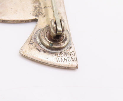 925 Sterling Silver Vintage Brooch Letter P Calligraphy Cut Out Design  BP11825