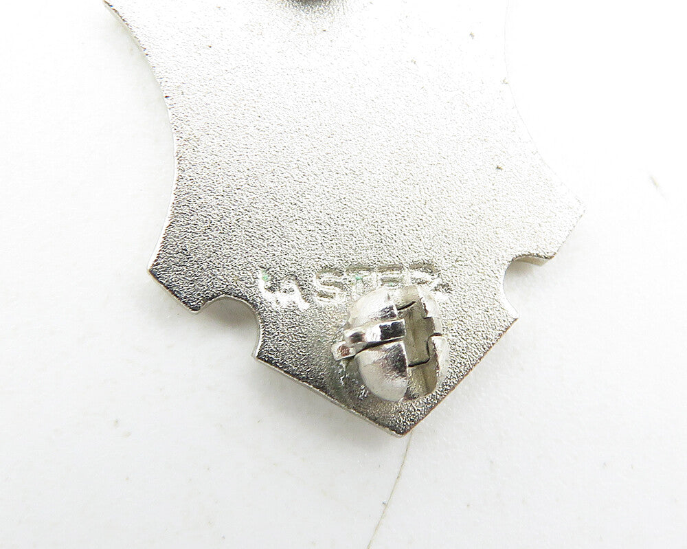 925 Sterling Silver  Vintage Enamel N.J.S.F. Unity Shield Brooch Pin  BP4193