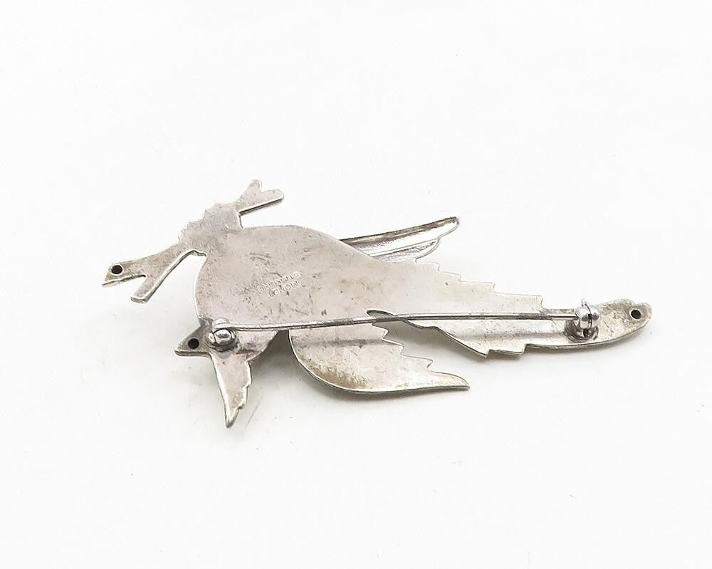 MONET 925 Sterling Silver  Vintage Perched Bird Motif Brooch Pin  BP4138