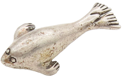 925 Sterling Silver  Vintage Minimalist Ocean Sea Whale Brooch Pin  BP10148