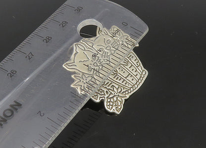 MEXICO 925 Sterling Silver  Vintage Kittens In A Basket Brooch Pin  BP8906