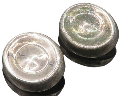 ZINA 925 Sterling Silver Vintage Heavy Non Pierce Button Drop Earrings EG10532