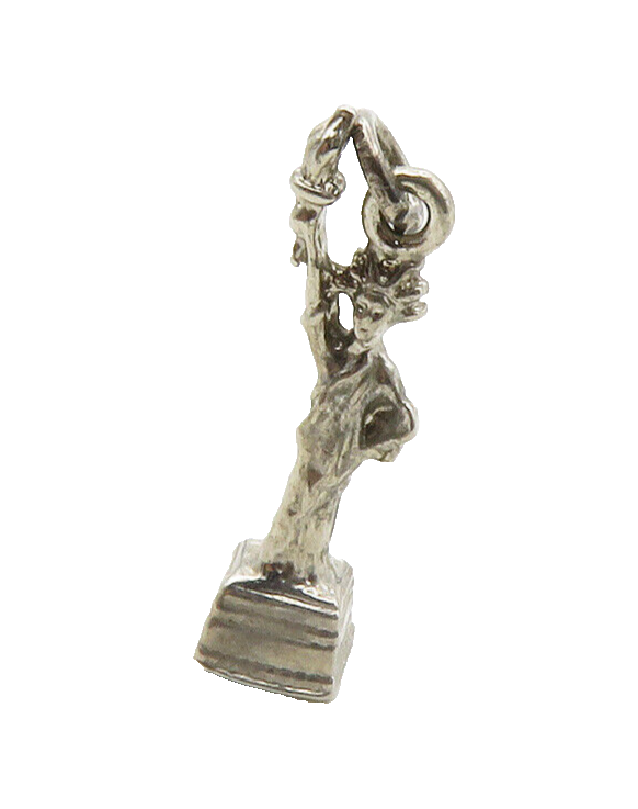 925 Sterling Silver  Vintage Petite Statue Of Liberty NYC Pendant  PT9824