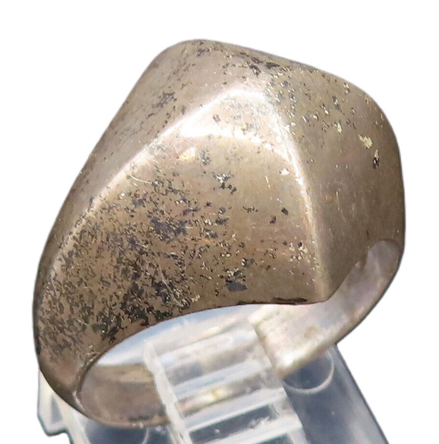 925 Sterling Silver  Vintage Minimalist Pyramid Dome Ring Sz 8  RG25619