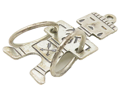SOUTHWESTERN 925 Silver Vintage Traditional Statue Figure Pendant PT13020
