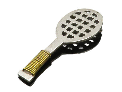 MEXICO 925 Sterling Silver  Vintage Two Tone Tennis Racket Brooch Pin  BP4727
