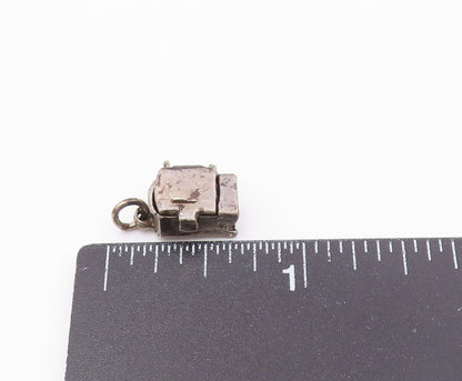 925 Sterling Silver  Vintage Old Fashioned Furnace Pendant (OPENS)  PT17567