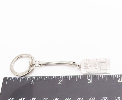 925 Sterling Silver Vintage Key Chain Solid Religious Carved  TR3766