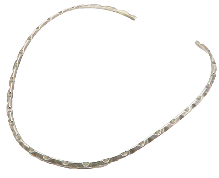 925 Sterling Silver  Vintage Dark Tone Chiseled Pattern Collar Necklace NE2479