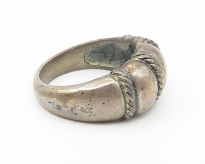 KABANA 925 Sterling Silver  Vintage Dark Tone Dome Band Ring Sz 6  RG10888