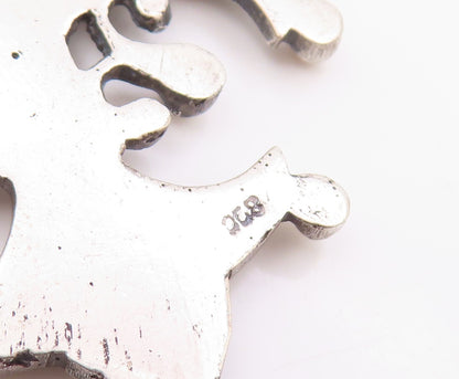 925 Sterling Silver Vintage Pendant Antique Coptic Ethiopian Cross  PT26304