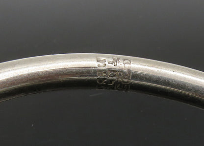 MEXICO 925 Silver  Vintage Shiny Cube Ends Bypass Bangle Bracelet  BT9002