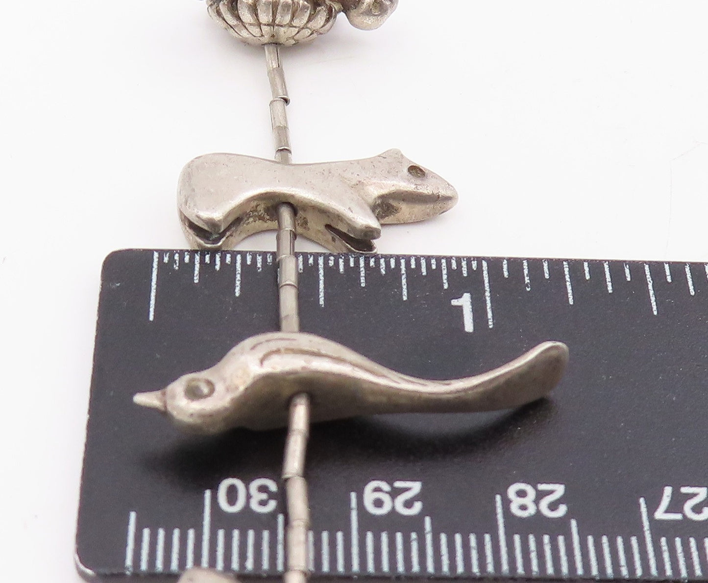 925 Sterling Silver Vintage Necklace Classic Animal Fetish Design Chain  NE4739