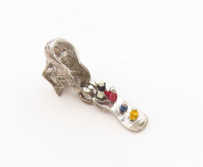 925 Sterling Silver  Vintage Boot House Family Pendant (OPENS)  PT15885