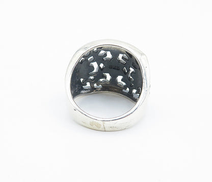 925 Sterling Silver  Marcasite Open Floral Vine Cocktail Ring Sz 7.5  RG8485